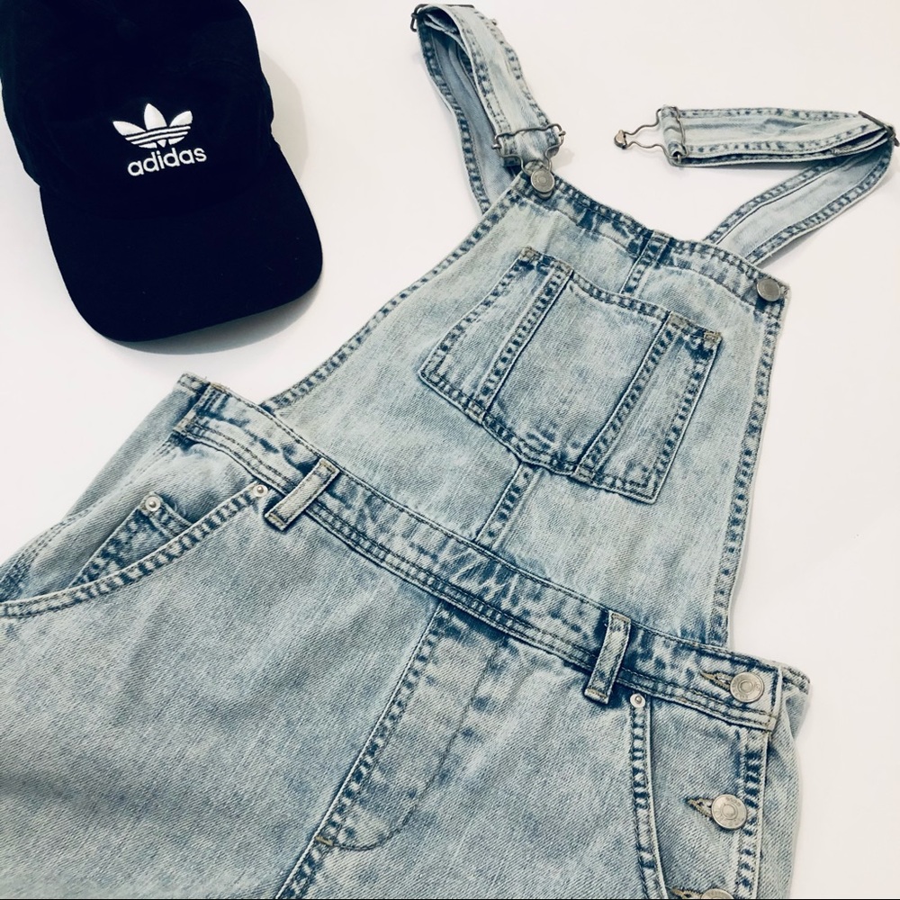 Women’s Topshop Moto Jean Short Overalls